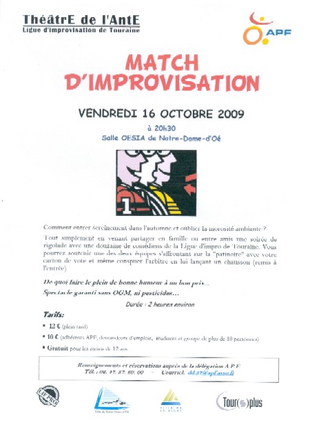 affiche de la soirée
